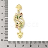 Rack Plating Brass Pave Colorful Cubic Zirconia Flower Connector Charms KK-C052-37E-G-3