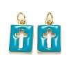 Brass Enamel Charms KK-G399-12-2