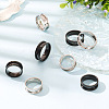  12Pcs 6 Styles 201 Stainless Steel Grooved Finger Ring Settings RJEW-TA0001-04P-4