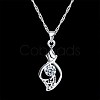 Trendy 925 Sterling Silver Pendant Necklaces NJEW-BB22372-8