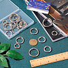 SUNNYCLUE 32Pcs 4 Styles Zinc Alloy Spring Gate Rings FIND-SC0005-23-3