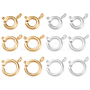 BENECREAT 12Pcs 6 Style Eco-friendly Brass Spring Ring Clasps KK-BC0009-41-1