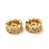 Rack Plating Brass Micro Pave Cubic Zirconia Beads KK-C010-58-2