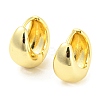Brass Plain Dome Thick Hoop Earrings for Women EJEW-A026-02G-1