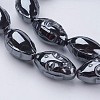 Non-magnetic Synthetic Hematite Beads Strands G-P341-31-15x26mm-1