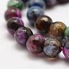 Faceted Natural Fire Crackle Agate Beads Strands G-F447-10mm-A07-3