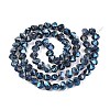 Electroplate Glass Beads Strands EGLA-T021-11G-2