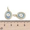 Real 18K Gold Plated Brass Micro Pave Cubic Zirconia Pendants KK-L209-064G-02-3
