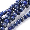 Natural Lapis Lazuli Round Beads Strands G-I181-09-8mm-4