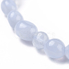 Natural Blue Lace Agate Bead Stretch Bracelets BJEW-K213-37-3