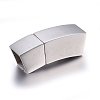 Tarnish Resistant 304 Stainless Steel Magnetic Clasps with Glue-in Ends STAS-E440-44P-1