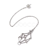 201 Stainless Steel Pouch Dowsing Pendulums PALLOY-JF02505-02-1