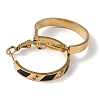 304 Stainless Steel Rhinestone Hoop Earrings for Women EJEW-L283-051G-01-2