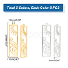 Unicraftale 8Pcs 2 Colors 201 Stainless Steel Pendants STAS-UN0044-21-4
