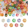  135Pcs 9 Color Transparent Electroplated Glass Beads GLAA-TA0001-31-1