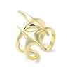 Brass Star Open Cuff Ring for Women RJEW-A042-01A-1