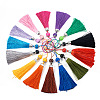  28Pcs 14 Colors Polyester Tassel Big Pendants Decorations HJEW-TA0001-07-2