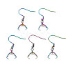 Rainbow Color 304 Stainless Steel Earring Hooks STAS-N098-023-1