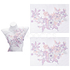 3D Flower Beading Polyster Embroidery Ornaments Accessories DIY-WH0622-001B-1