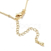 Initial Letter Brass Pendant Necklaces NJEW-A015-21G-A-3