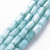 Opaque Baking Painted Crackle Glass Beads Strands X-EGLA-T008-18H-1
