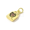 Brass Micro Pave Cubic Zirconia Charms KK-M283-28A-02-2