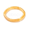 Imitation Gemstone Acrylic Curved Tube Beaded Stretch Bracelet BJEW-JB07962-4
