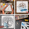 PET Hollow Out Drawing Painting Stencils DIY-WH0391-0379-4