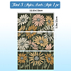 3 Sheets 3 Styles Flower PVC Waterproof Decorative Stickers DIY-WH0404-030-3