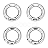Unicraftale 4Pcs Smooth 304 Stainless Steel Spring Gate Rings STAS-UN0041-72-1