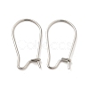 Tarnish Resistant 316 Surgical Stainless Steel Hoop Earrings Findings Kidney Ear Wires STAS-E009-6-1