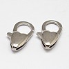 Tarnish Resistant Heart 304 Stainless Steel Lobster Claw Clasps STAS-D069-03-1