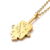 304 Stainless Steel Pandant Necklace for Men Women NJEW-O126-02G-04-2
