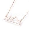 304 Stainless Steel Alps Pendant Necklaces NJEW-Z001-01RG-4