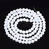 Opaque Solid Color Glass Beads Strands GLAA-Q080-4mm-B05-2
