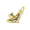 Real 18K Gold Plated Brass Pave Cubic Zirconia Pendants KK-M283-04A-02-2