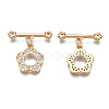 Brass Micro Pave Clear Cubic Zirconia Toggle Clasps KK-Q278-013-NF-2