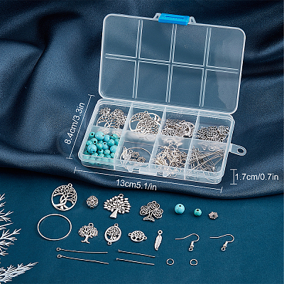 SUNNYCLUE DIY Tree of Life Long Dangle Earring Making Kits DIY-SC0019-67-1