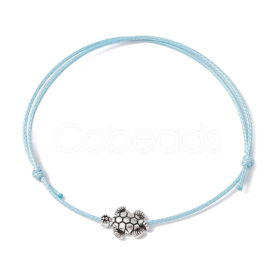 Alloy Braided Bead Bracelet BJEW-JB11082-02-1