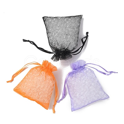 20Pcs 10 Colors Rectangle Organza Drawstring Bags CON-YW0001-31B-1