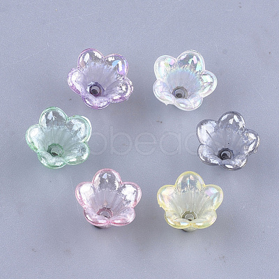 Transparent Acrylic Bead Caps X-TACR-T007-04-1