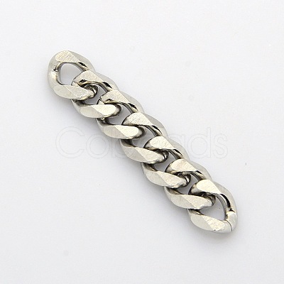 Tarnish Resistant Men's Jewelry Making 201 Stainless Steel Curb Chains CHS-A003B-2.5mm-1