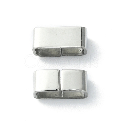 Non-Tarnish 201 Stainless Steel Slide Charms/Slider Beads STAS-C016-08A-P-1-1