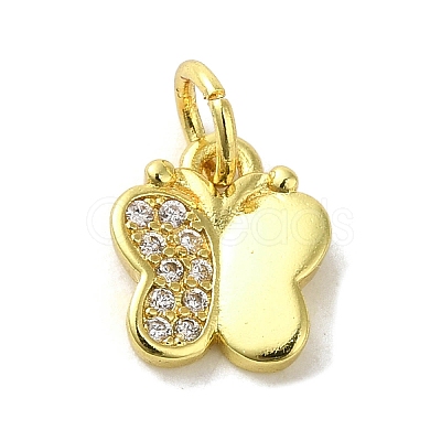 Real 18K Gold Plated Brass Pave Cubic Zirconia Pendants KK-M283-11A-01-1