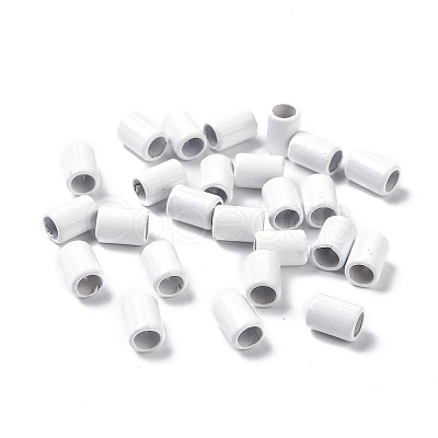 Column Rack Plating Spray Painted Alloy Beads for Jewelry Making PALLOY-F291-01G-1