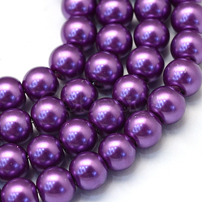 Baking Painted Glass Pearl Bead Strands HY-Q003-5mm-37-1