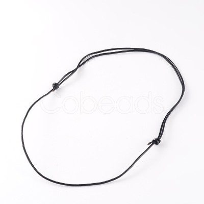 Adjustable Cowhide Leather Cord Necklace Making X-NJEW-JN01489-1