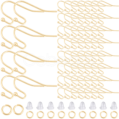 SOFPLATE 100Pcs 304 Stainless Steel Earring Hooks DIY-SP0001-03-1