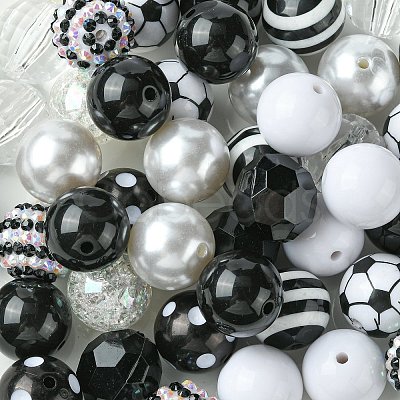 50Pcs 10 Style Acrylic Beads MACR-CJC0001-14-1