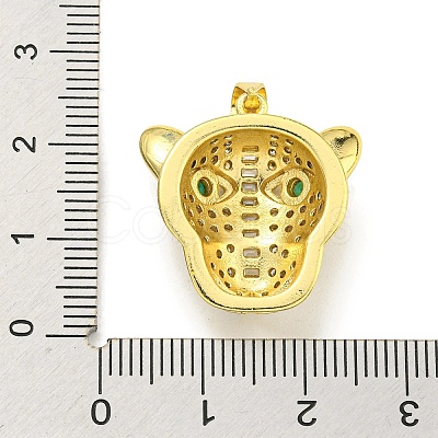 Brass Micro Pave Cubic Zirconia Pendants KK-K354-18G-01-1